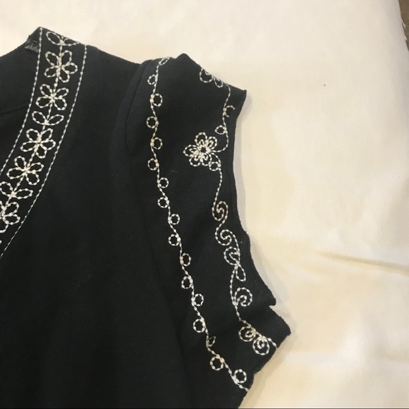 BCBG Max Azria Black Tunic Top sz M - Picture 6 of 8